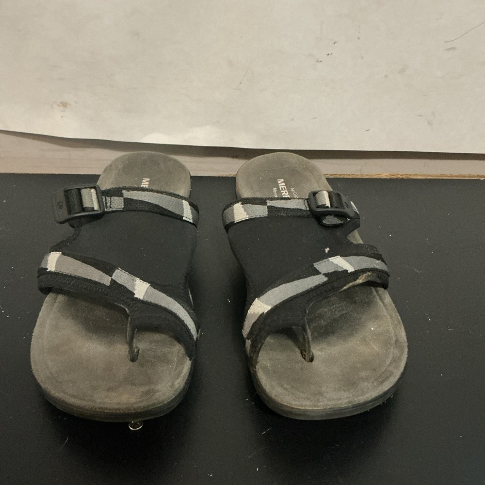 Merrell Womens District Muri Wrap Sandals Black Charcoal Memory Foam Size 9